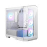 MSI MAG PANO M100R PZ White - Premium Mid-Tower Gaming PC Case - Tempered Glass Side Panel - ARGB 120mm Fans - Liquid Cooling Support up to 360mm Radiator - White Color Case